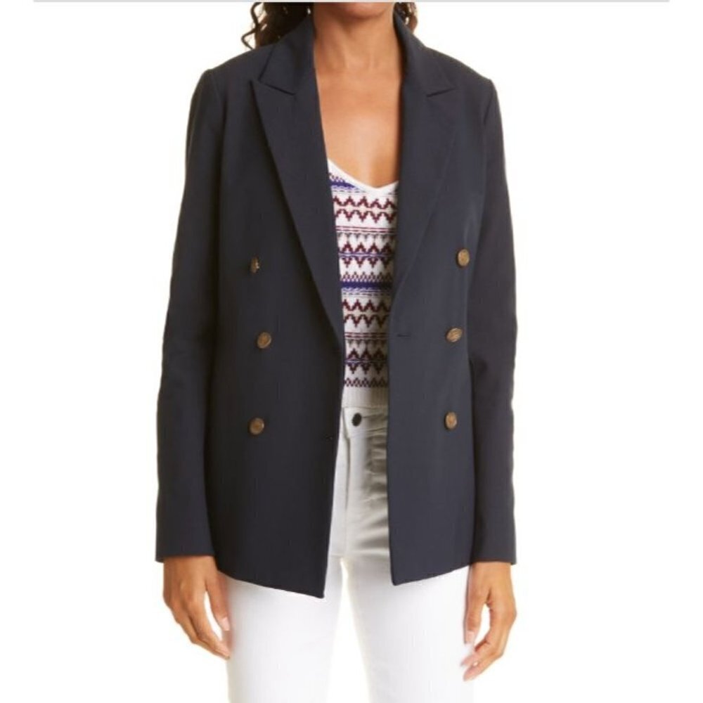 Rag & Bone NWT NYX Double Breasted Blazer Navy Blue Size 6